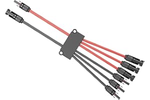 Solar Connectors for 3 Solar Panels, Tool-Free Solar Cable connectors 2 to 6 Y Branch 10AWG Adapter Splitter Cable Wire Plug 