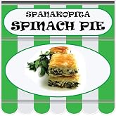 Food Truck Decals Spanakopita Spinach Pie Concession Restaurant Die-Cut Vinyl Sticker N29 &amp; Sign 18 in on Longest Side