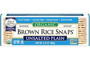Edward & Sons Organic Brown Rice Snaps Crackers, Unsalted, 3.5 Oz