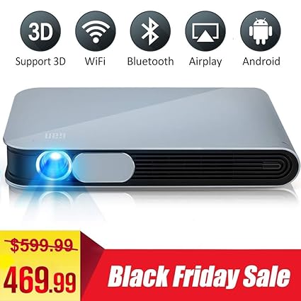 WOWOTO DLP Mini Projector 3D Full HD LED Projector 3200 Lumens ...