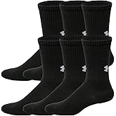 Under Armour UA Cotton Men's Crew Socks, 6 Pairs