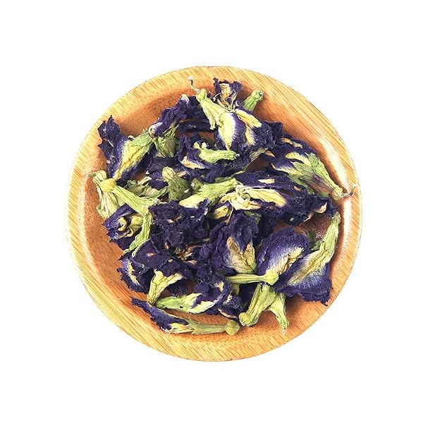 100% PURE NATURAL BUTTERFLY PEA FLOWER TEA (蝶豆花茶) – 100G/3.5OZ, NON-GMO, PREMIUM DRIED FLOWERS FOR VIBRANT BLUE & PURPLE DRINKS AND NATURAL FOOD COLORING, RICH IN ANTIOXIDANTS