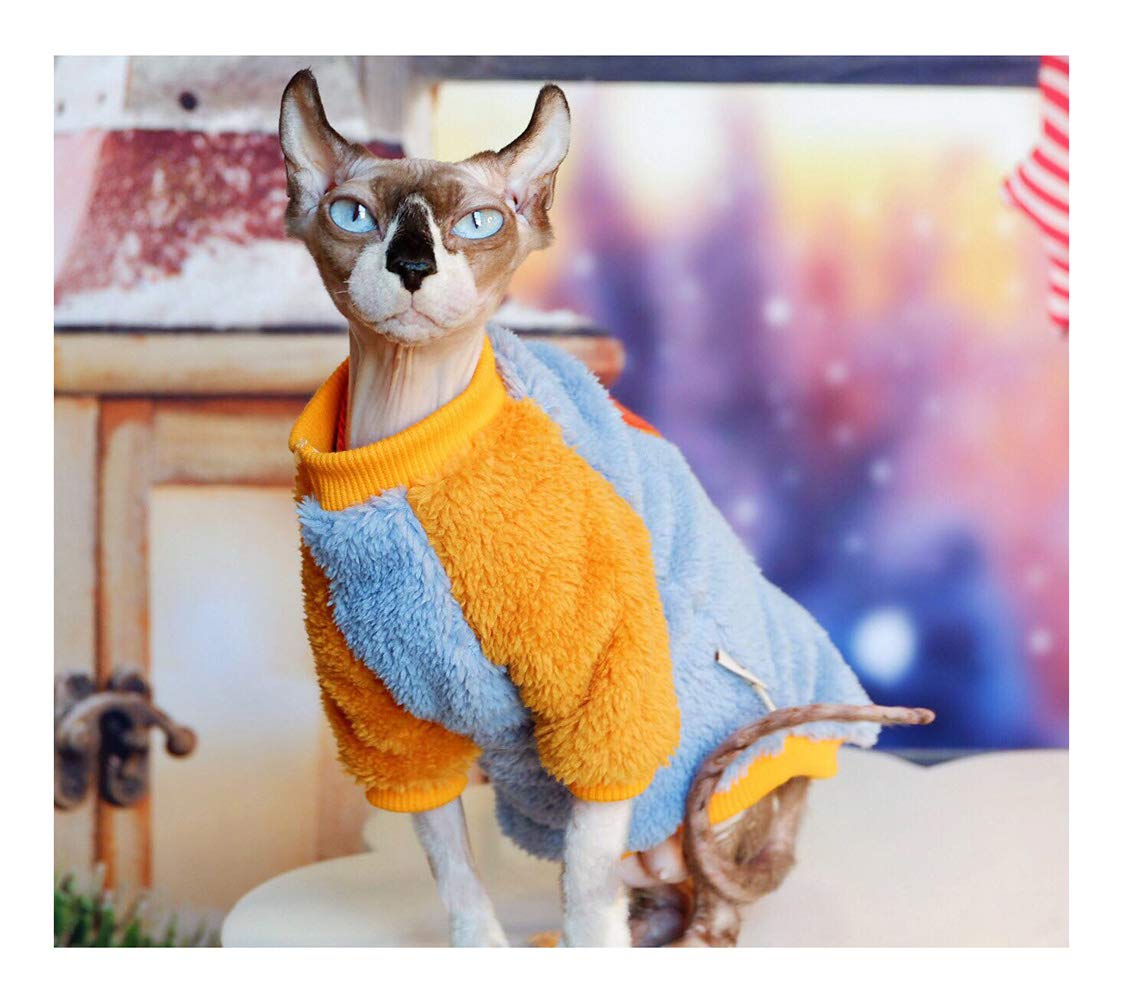 Khemn Handmade Warm Soft Skin Friendly Orange Cat Sweater Cat