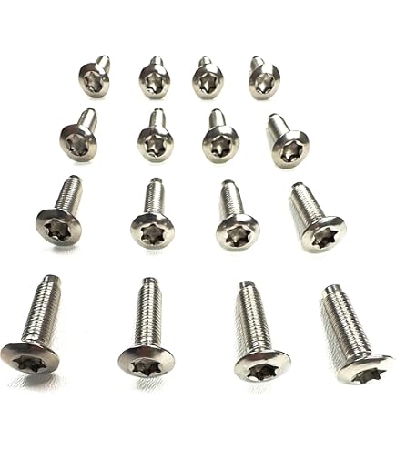 MJR Automotive Stainless Steel Torx Screws For Jeep Wrangler JK (2007-2018) - Door & Hood Hinge Set (16 Pcs)