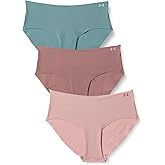 Under Armour womens Ua Pure Stretch Noshow Hipster-print 3pk,transparent