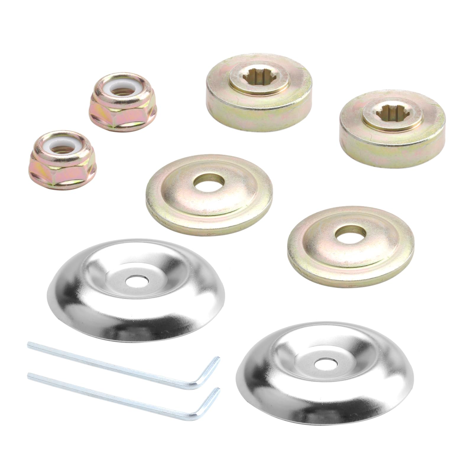 10 Pieces Lawn Mower Metal Gear Blade Nut Brush Cutter Accessories, Lawn Mower Blade Adapter Kit Brush Cutter Replacement Parts Gear Strimmer Parts for Watering Machine Trimmer Replacement Parts
