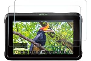 Atmoshue Screen Protector For Atomos Shinobi 5 inch SDI 4K HDMI Camera Monitor, Tempered Film Screen Protector for Atomos Shinobi 5" SDI (2 packs)(Not plastic)