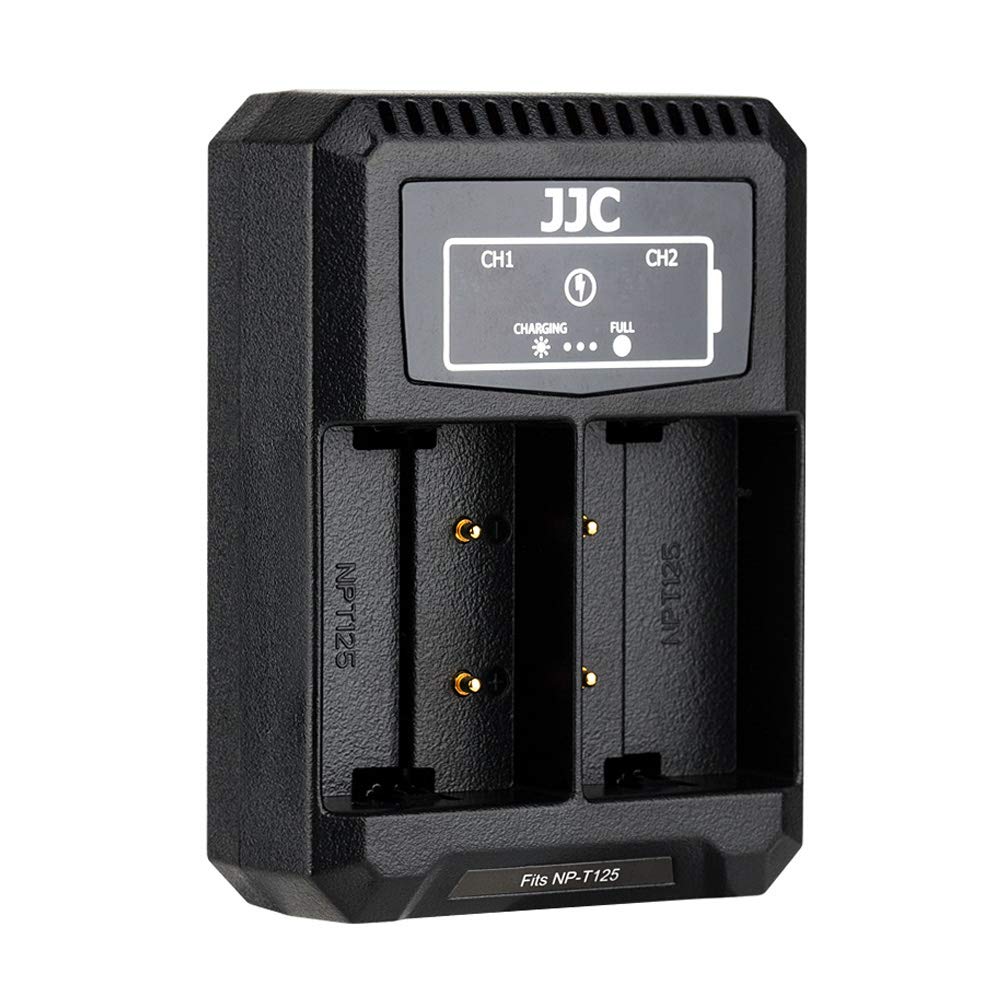 JJC Compatible with Fujifilm GFX100 GFX50S GFX50R Cameras USB Dual Battery Charger