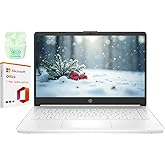 HP 14" Business Laptop Computer with Microsoft Office 365, Intel Quad-Core Processor, 1.1TB Storage (1TB OneDrive+64GB eMMC), 4GB RAM, Windows 11 Laptop, PLUSERA Earphones, White