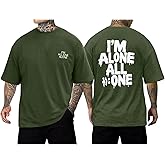 Mens Graphic Tees Vintage T-Shirts Oversized Letter Print Casual Crewneck Short Sleeve Rapper Streetwear Tops