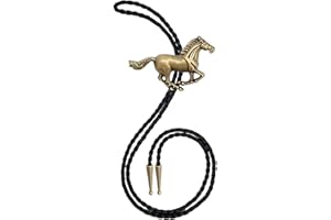 HLYMPONY Vintage Bolo Tie for Men Western Cowboy Cowgirl Rodeo American Flag Eagle Bolo Tie for Women