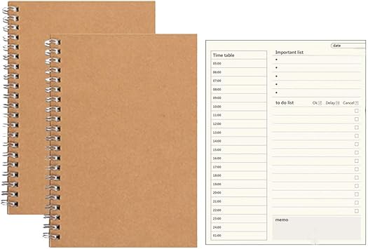 2pcs Daily Planner Notepad Time Management Planner Things To Do List Notebook Personal Organisers 2pcs Amazon Co Uk Office Products