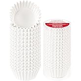 Caperci Heavy Duty White Cupcake Liners - 150 Count, Grease-Resistant, No Muffin Pan Needed