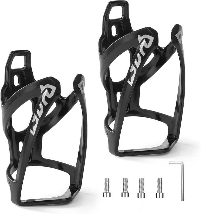 Ainiv Bike Water Bottle Cage 2PCS Plastic Black Bicycle Cup Holder