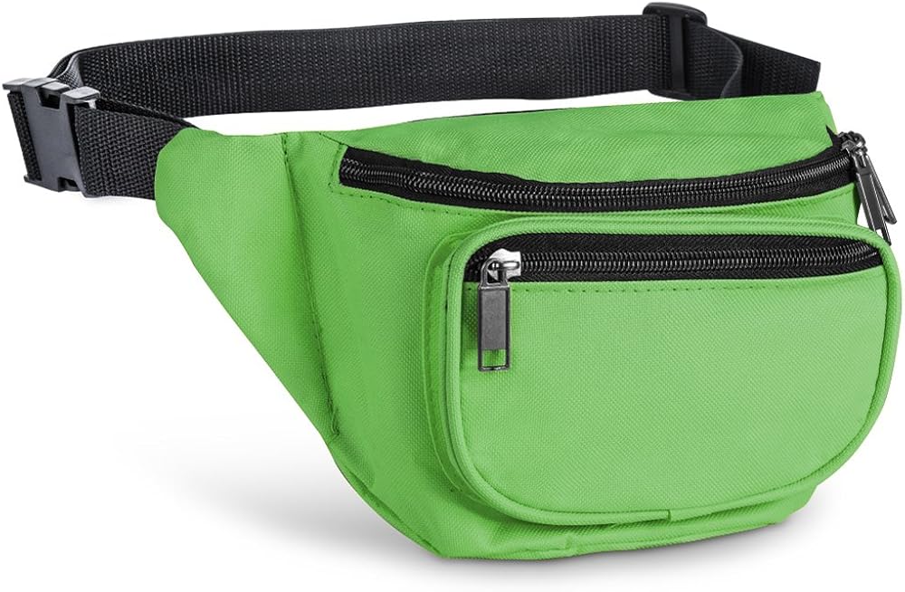 Fanny Pack, AirBuyW 3 Zippered Compartments Adjustable Waist Sport