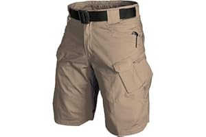 HENWENVONSON Tactical Cargo Short Men Workout Urban Casual Shorts Outdoor Hiking Fishing Muti-Pocket Short (No Belt)