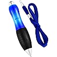 Qintreesify Big Weighted Fat Pens Retractable Blue Body Ballpoint Pens with Hanging Rope Large Wide Grip Pens for Arthritis, Hand Pain, Parkinson, Tremors, Carpal Tunnel Ballpoint Pens and Refills