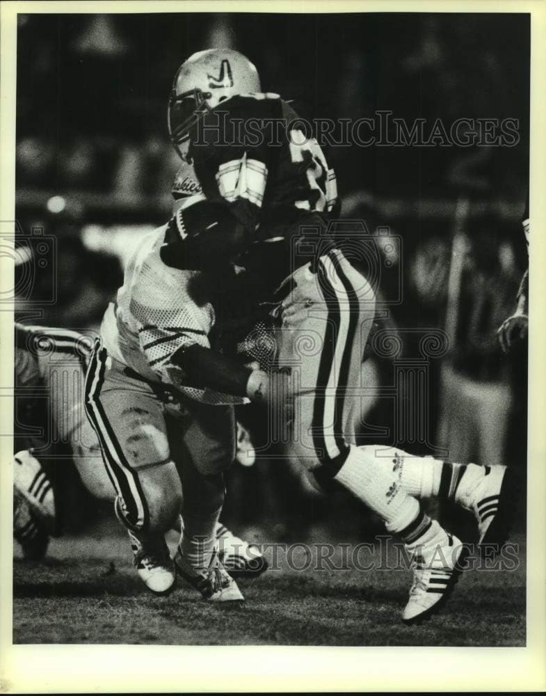 Historic Images 1984 Press Photo Judson Holmes High School Football Players at Game 10.25x8 in