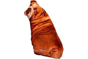 Dog Shaped Pillow, 3D Simulation Realistic Dog Pillow 20 Inch, Poor English Bulldog Cute Stuffed Animal for Bed Sofa Home Dec