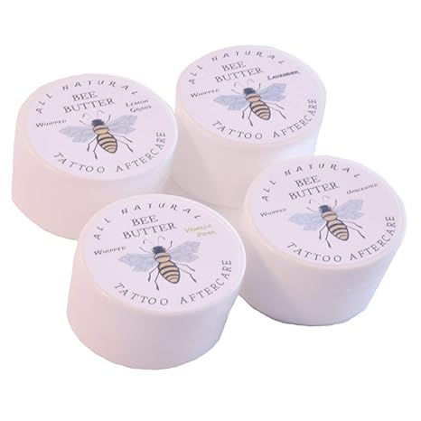 All Natural Bee Butter Tattoo Aftercare 4 Pack Of 25 Oz Sample Jars To Carry With You Everywhere Get 4 Of The Same Scent Lavender