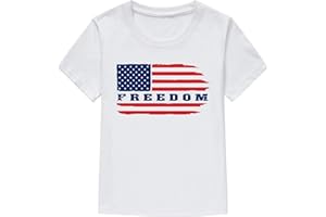 TBBCWWQY Toddler Boys 4th of July Shirts Kids American Flag T-Shirt Girls Patriotic Short Sleeve Tees Cotton Top Clothes 1-7T