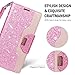 ProCase Galaxy Note 9 Wallet Case, Flip Kickstand Case with Card Slots Mirror Wristlet, Folding Stand Protective Cover for Galaxy Note 9 2018 -Glitterpink