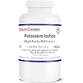 Potassium Iodide, High Purity Crystals/Granules,100 grams (3.5 oz.)