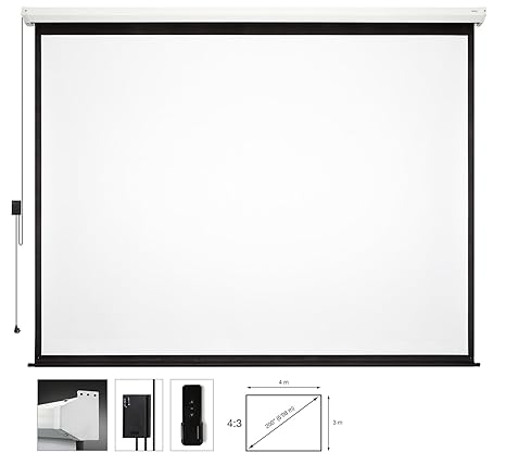 Fonestar PPEL-43200-BA - Pantalla de proyección eléctrica ...
