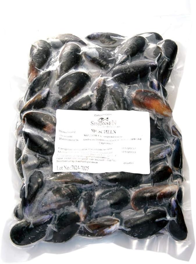 Amazon ムール貝 冷凍 湯煎 アイルランド産 1kg 5パック 5 業務用 ケース Ras 貝類 通販