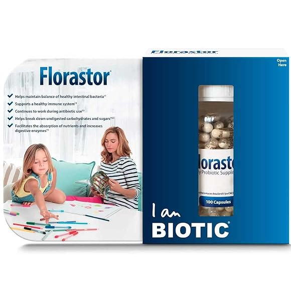 FLORASTOR DAILY PROBIOTIC SUPPLEMENT FOR WOMEN AND MEN, PROVEN TO SUPPORT DIGESTIVE HEALTH, SACCHAROMYCES BOULARDII CNCM I-745 (54 CAPSULES), PACK OF 3