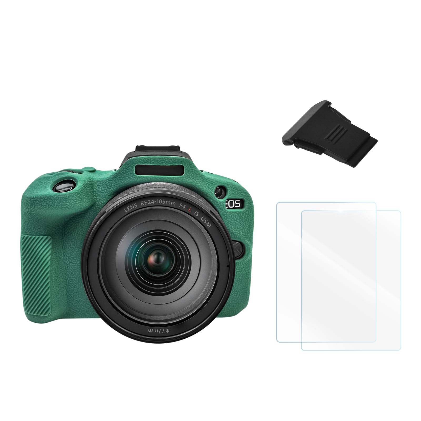 VOVMOEYA Camera Case for Canon EOS R100 with 2 Screen Protectors and 1 Hot Shoe Cover, Silicone, Soft Protective Lightweight