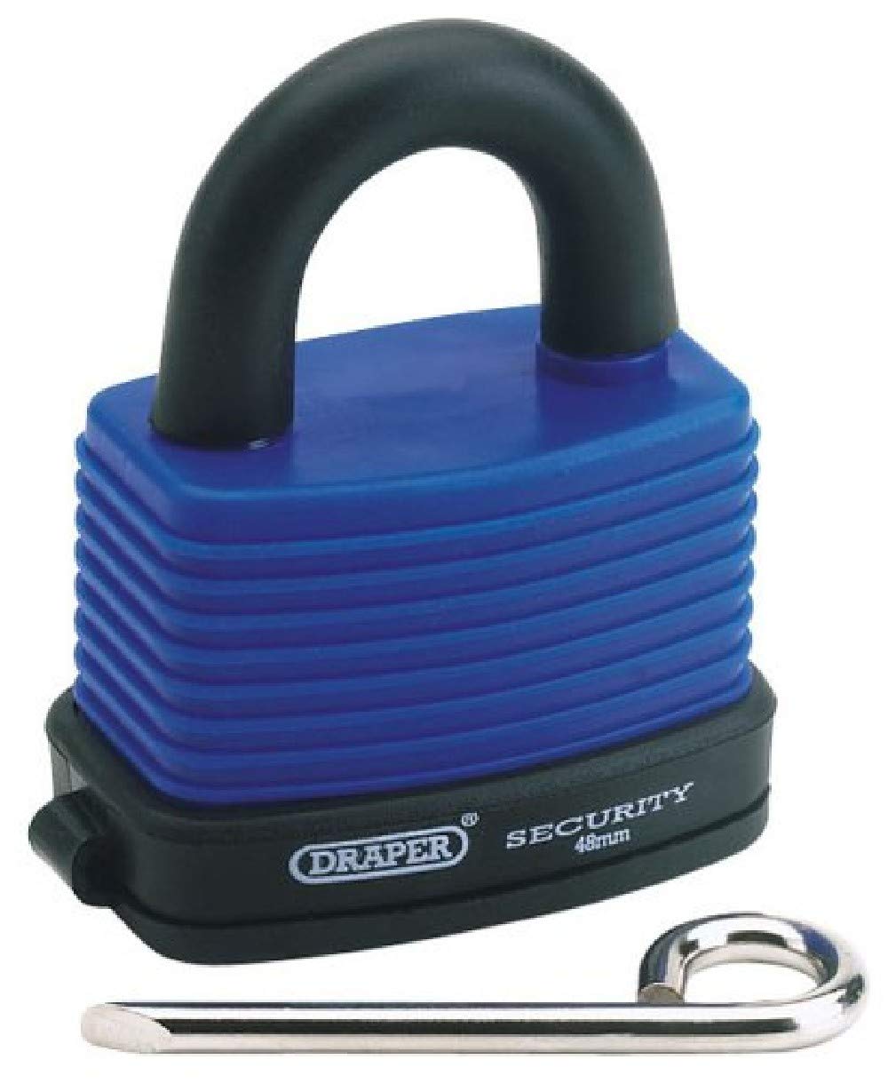 Draper 64175 48 mm Weatherproof 4-Number Combination Padlock