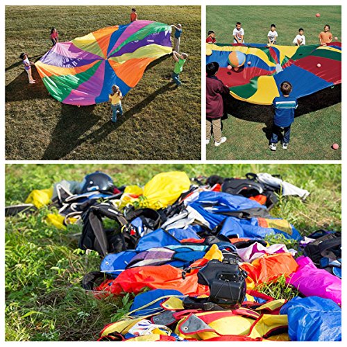 image for Oun Nana Play Parachute for Kids 6 Foot with 8 Reinforced Handles & St