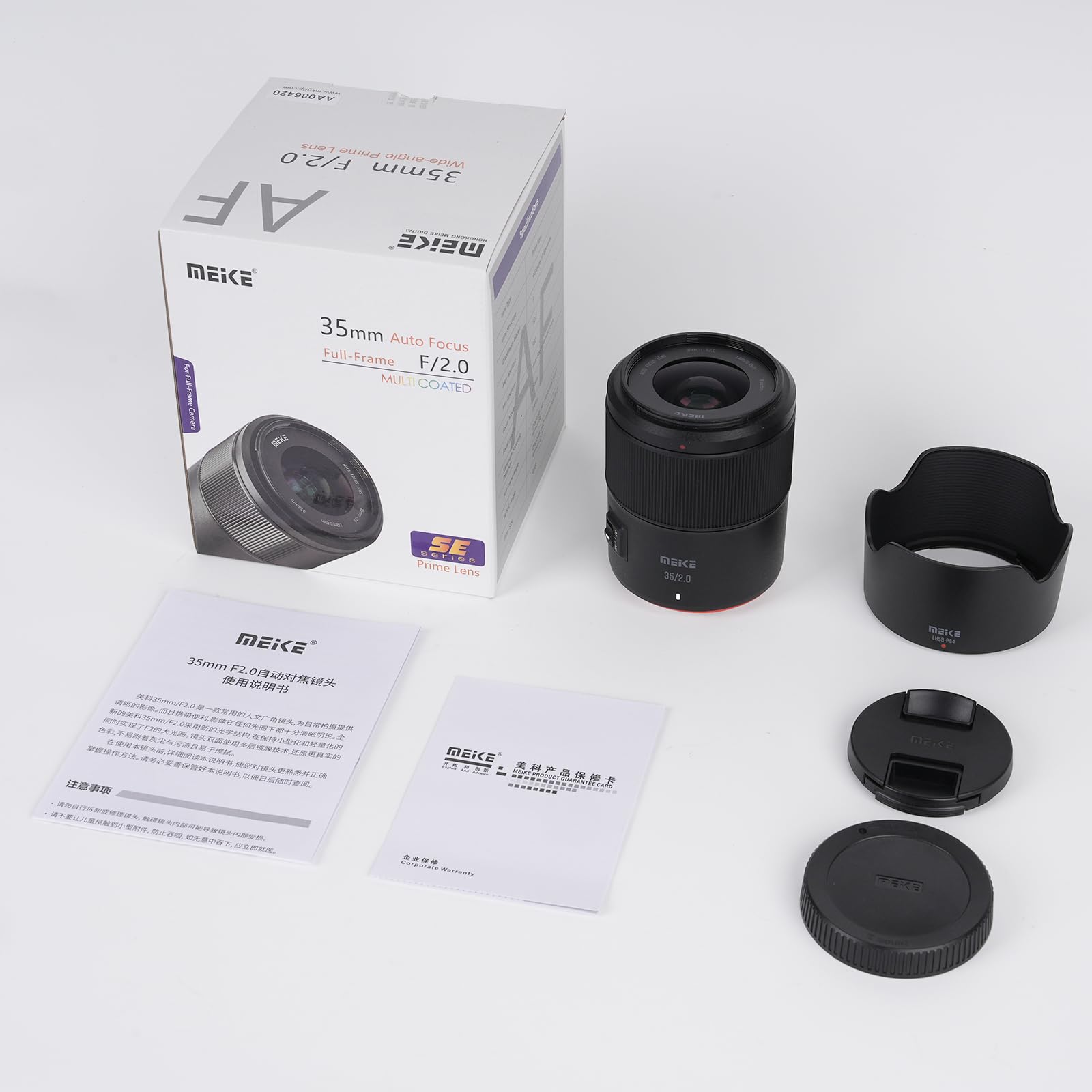 Meike 35mm F2.0 Wide Angle Auto Focus Full Frame STM Stepper Motor Lens Large Aperture Fixed Prime Portrait Lens for Nikon Z-Mount Mirrorless Cameras Z5 Z6 Z7 Z6II Z7II Z6III Z9 Z30 Z50 Z50II Z fc Z8