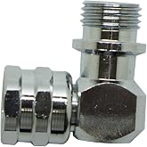 Scuba Choice 90 Degree Swivel Adapter UNF for Regulator LP Hose, 2" x 9/16"-18" | Durable Gray, UNF-2B Thread Lightweight, Easy to Install 2nd Stage Diving