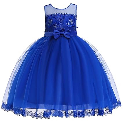 UFODB Hochzeitskleider Für Kinder Mädchen, Baby Girl Kleid Festlich Lange Brautjungfern Kleider Hochzeit Prinzessin Party Bra