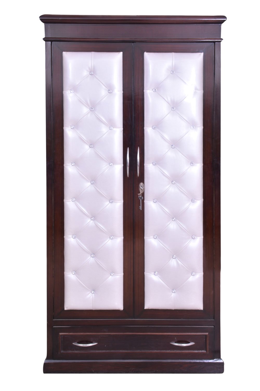 Adlakha Furniture Teak Wood Espresso Almirah/Wardrobe for Bedroom