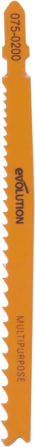 Evolution Power Tools 075-0200 Evolution Multi-Purpose Jigsaw Blades (Pack of 5),Orange - Image 4