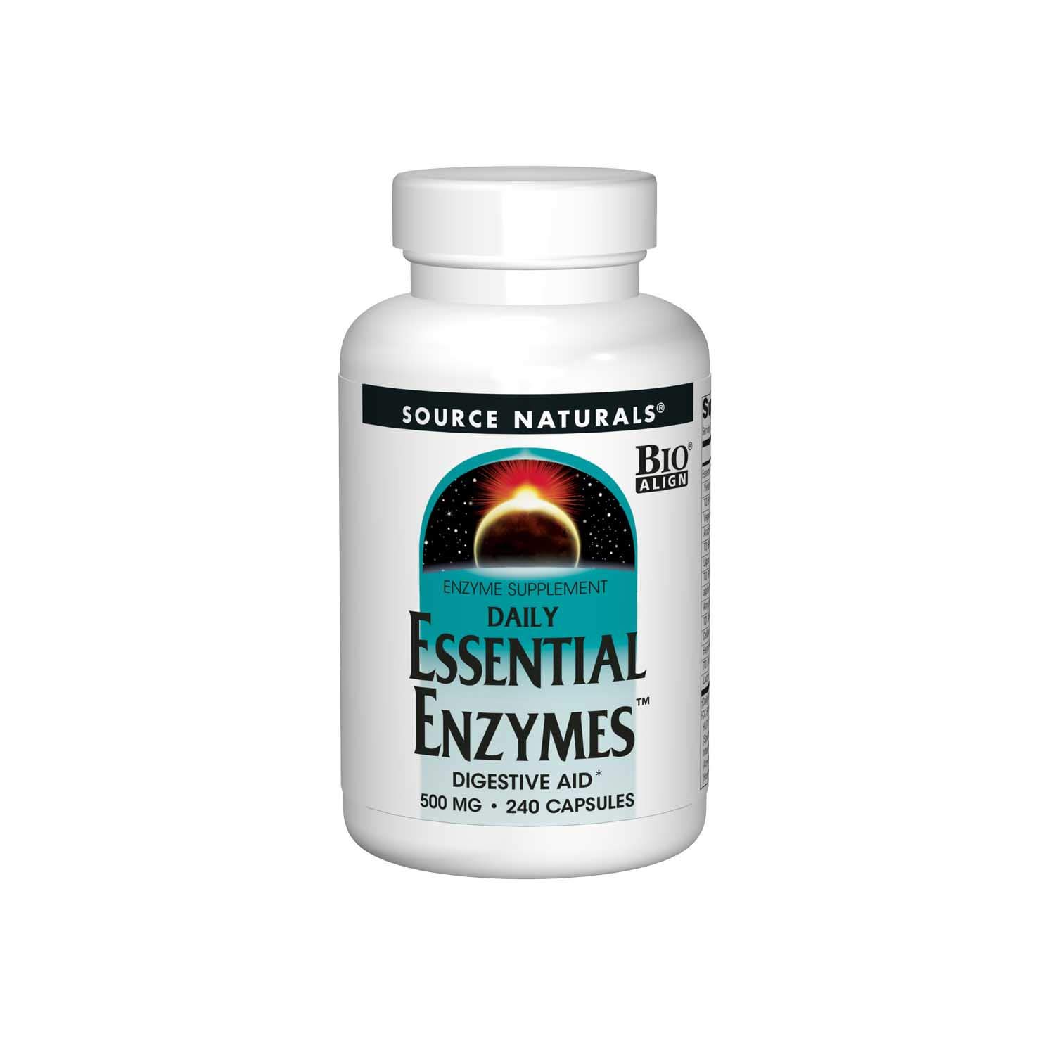 Source Naturals Essential Enzymes 500mg BioAligned Multiple Enzyme