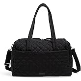 Vera Bradley Women's Performance Twill Medium Travel Duffle Bag, True Black, One Size