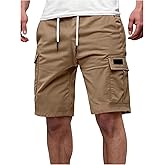 SHENHE Men's Hiking Cargo Shorts Drawstring Summer Casual Outdoor Shorts with Pockets