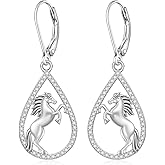 Horse Earrings for Women 925 Sterling Silver Hypoallergenic Horse Dangle Earrings Horse Lover Gifts for Birthdays and Anniversaries