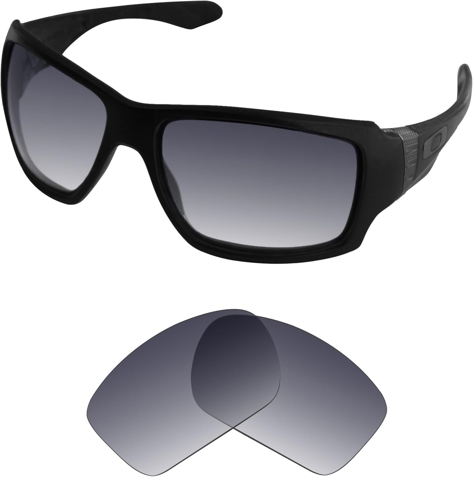 Tintart Performance Lenses Compatible with Oakley Big Taco - Grey Gradient