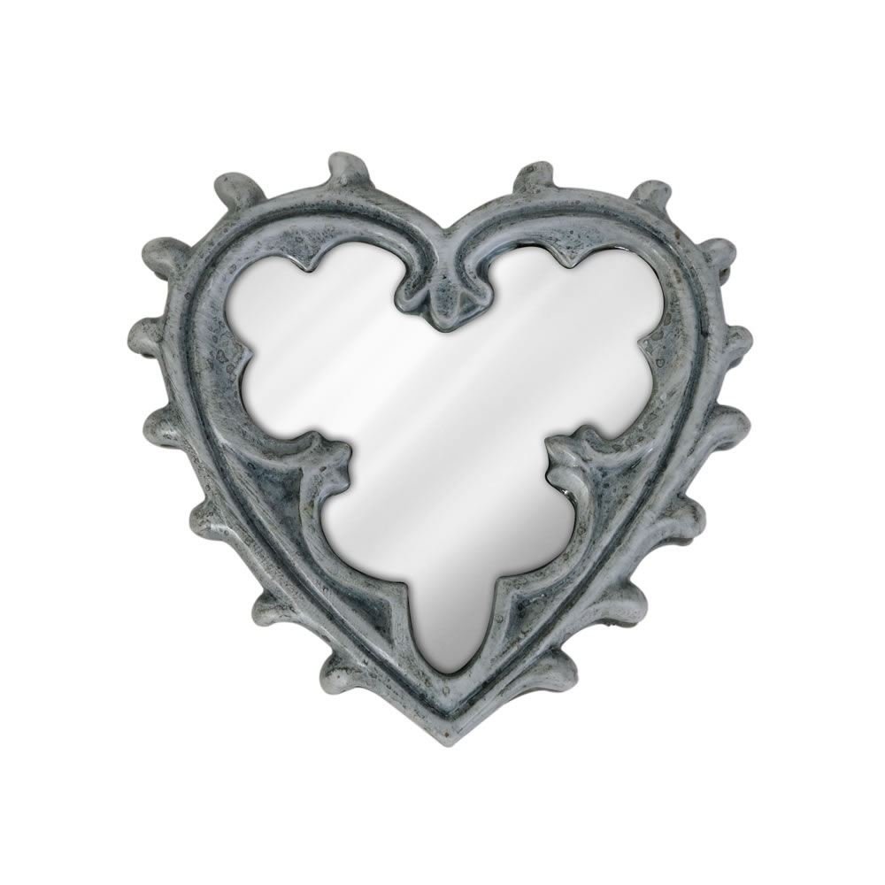 Alchemy Gothic Vintage/Gothic Heart Compact Mirror - The Vault