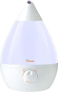 Crane Ultrasonic Cool Mist Humidifier, White Drop: Amazon.ca: Health
