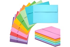 Slapaflife 50 Pack 5x7 Envelopes, 5x7 Colored Self-Seal Envelopes for Invitations, postcard, Wedding,Greeting Cards,Photos