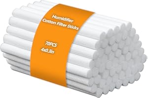 LUKDIN 70-Pack Cotton Filter Sticks for Humidifiers – Replacement Wicks for Portable Mini Diffusers, Compatible with Small Models for Home & Travel Use ASIN: B0FG7YRK55