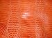 Vinyl Faux Fake Leather Crocodile Nile Orange Embossed Faux Upholstery Fabric Sold Per Yard 55