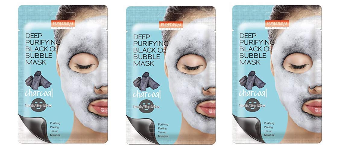 Purederm - Deep Purifying Black O2 Bubble Mask (3 Pack)