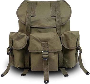 Amazon Co Jp 第二次世界大戦 第二次世界大戦米軍m1961タクティカルhaversack コットン 防水キャンバスリュックサック 朝鮮戦争m14アリス古代バックパック スポーツ アウトドア